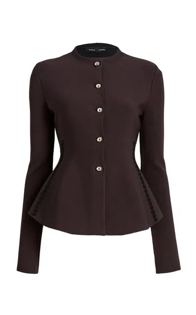 Proenza Schouler Dasha Compact Knit Jacket In Brown