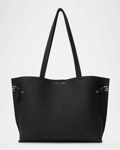 Proenza Schouler Day Pebbled Calfskin Leather Tote Bag In Black
