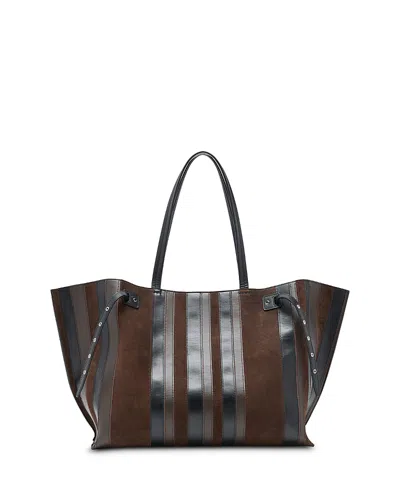 Proenza Schouler Days Carryall In Calf Striped Intarsia Tote Bag In Brown