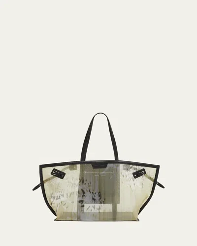 Proenza Schouler Days Printed Mesh Carryall Tote Bag In Green
