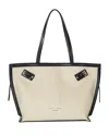 Proenza Schouler Days Tote In Linen In Natural/black