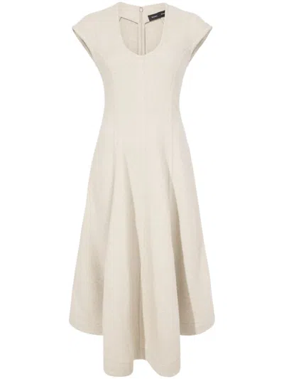 Proenza Schouler Delilah Midi Dress In Neutrals