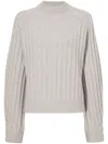 Proenza Schouler Delta Ribbed Wool And Cashmere-blend Sweater In Neutrals