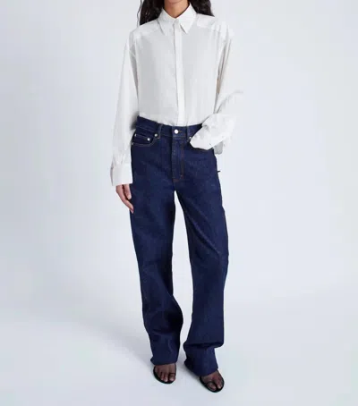 Proenza Schouler Demi Button Down Blouse In Bone In White