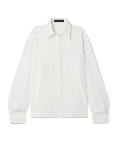 Proenza Schouler Demi Crepe De Chine Shirt In White