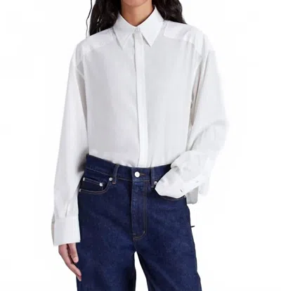 Proenza Schouler Demi Stretch Silk Viscose Blouse In Bone In White
