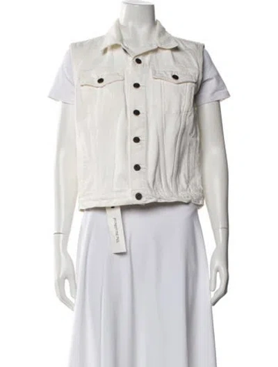 Pre-owned Proenza Schouler Denim Jacket In White