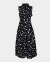 Proenza Schouler Devora Sleeveless High-neck Dress In Black