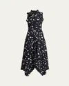 Proenza Schouler Devora Sleeveless High-neck Dress In Blue