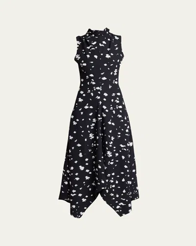 Proenza Schouler Devora Sleeveless High-neck Dress In Blue
