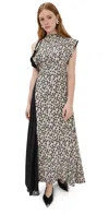 Proenza Schouler Devyn Sash-detailed Silk-blend Dress In Sand Multi