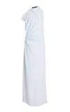 Proenza Schouler Devyn Matte Double Crepe Gown In Light Blue