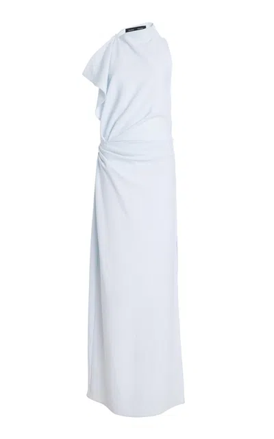 Proenza Schouler Devyn Matte Double Crepe Gown In Light Blue