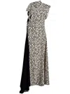 Proenza Schouler Devyn Sash-detailed Silk-blend Dress In Neutrals