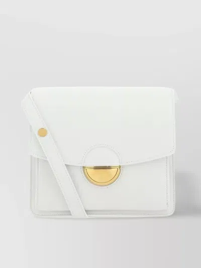 Proenza Schouler Dia Structured Leather Shoulder Bag In White