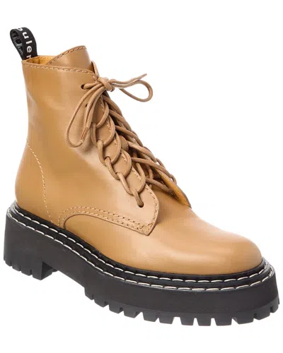 Proenza Schouler Dnu Pack  Lug Lace-up Leather Boot In Brown
