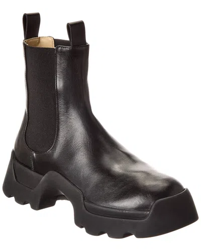 Proenza Schouler Dnu Pack  Stomp Leather Chelsea Boot In Black