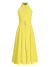 Proenza Schouler Dorothy Belted Ladder Stitch Poplin Midi Dress