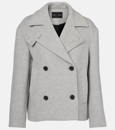 Proenza Schouler Double-breasted Wool Coat In Gray