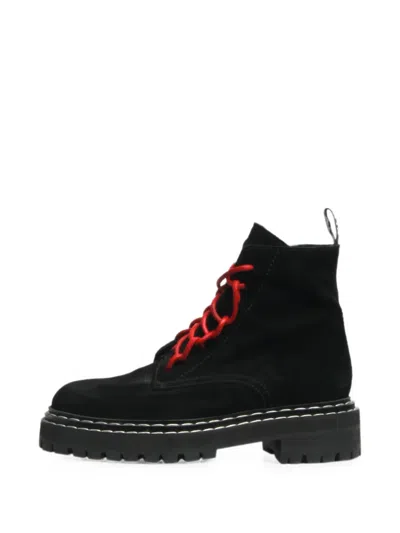 Pre-owned Proenza Schouler Double-stitched Ankle Boots In Black