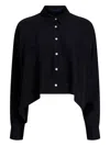 Proenza Schouler Draped Button-up Shirt In Black