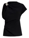 Proenza Schouler Draped Embellished Top In Black