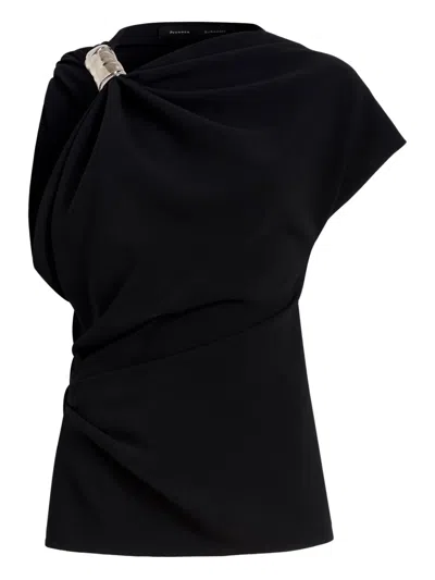Proenza Schouler Draped Embellished Top In Black