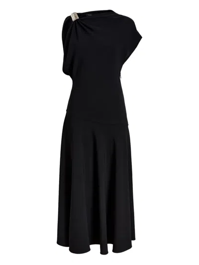 Proenza Schouler Rue Dress In Light Matte Double Crepe In Black