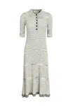 Proenza Schouler Ribbed Texture Midi Length Short Sleeves Dress In 985