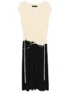 Proenza Schouler Ezra Abstract Colorblock Midi Dress In Black