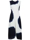 Proenza Schouler Ella Dress In Printed Viscose Crepe White Multi In White Multi