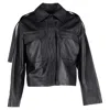 Proenza Schouler Dylan Cropped Jacket In Black Leather
