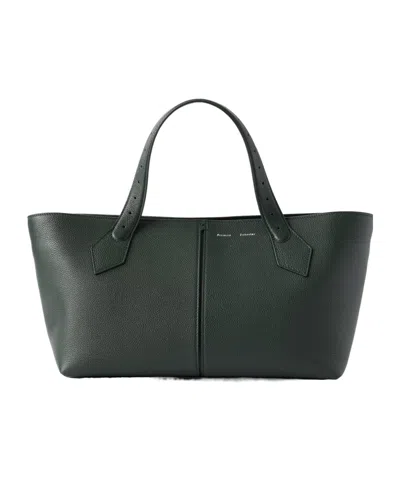 Proenza Schouler East West Chelsea Textured-leather Tote In Green