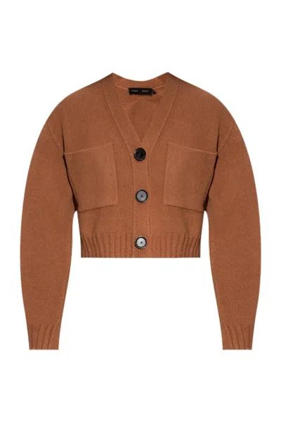 Proenza Schouler Eco Cashmere Cardigan In Brown