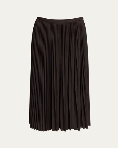 Proenza Schouler Eda Pleated Jersey Midi Skirt In Brown