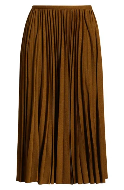 Proenza Schouler Eda Pleated Jersey Skirt In Brown