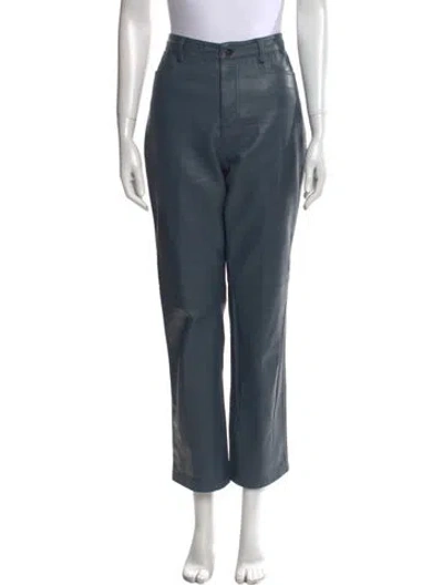 Pre-owned Proenza Schouler Eel Skin Straight Leg Pants In Gray