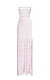 Proenza Schouler Effe Fringed Cut-out Maxi Dress In Purple