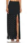 Proenza Schouler Effe Embellished Viscose Blend Skirt In Black