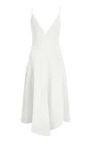 Proenza Schouler Elaine Cotton-linen Midi Dress In White