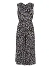 Proenza Schouler Ella Floral-print Sleeveless Midi Dress In Black
