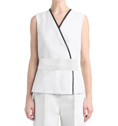 Proenza Schouler Elliot Cotton-blend Blouse In White