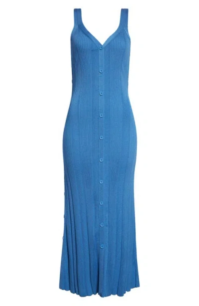 Proenza Schouler Ellis Rib Knit Dress In Blue