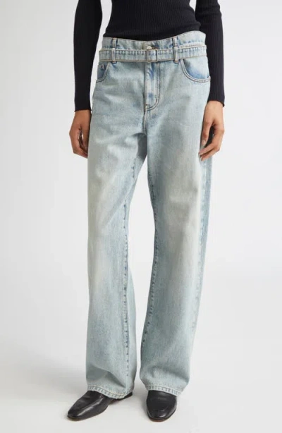 Proenza Schouler Ellsworth Belted Boyfriend Jeans In Beige