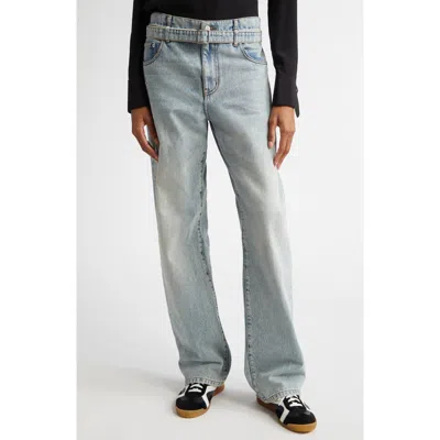 Proenza Schouler Ellsworth Belted Boyfriend Jeans In Classic Wash