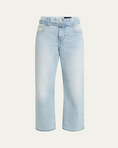 Proenza Schouler Ellsworth Belted Jeans In Blue