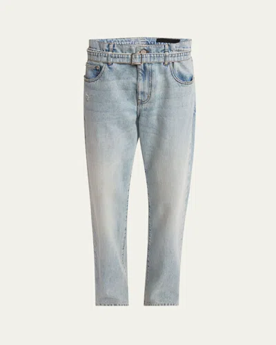 Proenza Schouler Ellsworth Belted Jeans In Classic Wash
