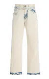 Proenza Schouler Ellsworth Bleached Cropped Boyfriend Jeans