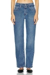 Proenza Schouler Ellsworth Boyfriend Belted Jeans In Medium Blue