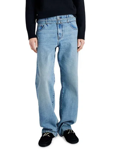 Proenza Schouler Ellsworth Jean In Classic Wash In Blue
